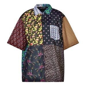 Stella McCartney Multi-Pattern S/S Bowling Shirt Men’s M/41 Camp Collar